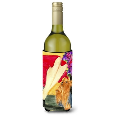 Caroline's Treasures SS8522LITERK Lady with her Yorkie Wine Bottle Hugger, Wine Bottle, multicolor
