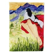Caroline's Treasures SS8524-FLAG-PARENT Lady with her Japanese Chin Flag, , multicolor