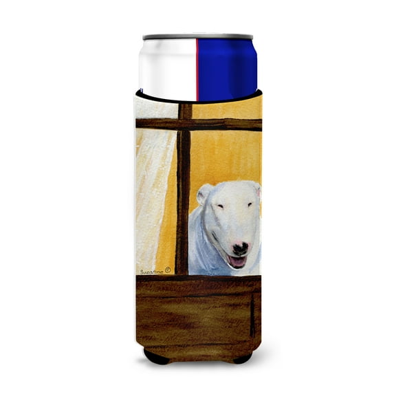 Caroline's Treasures SS8542MUK Bull Terrier Ultra Hugger for slim cans, Slim Can, multicolor