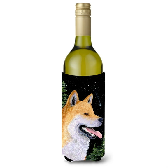 Caroline's Treasures SS8598LITERK Shiba Inu Wine Bottle Hugger, Wine Bottle, multicolor