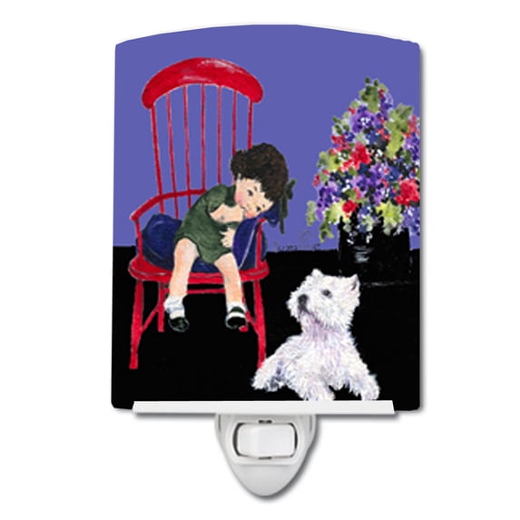 Caroline's Treasures SS8631CNL Westie Ceramic Night Light, 6x4x3", multicolor