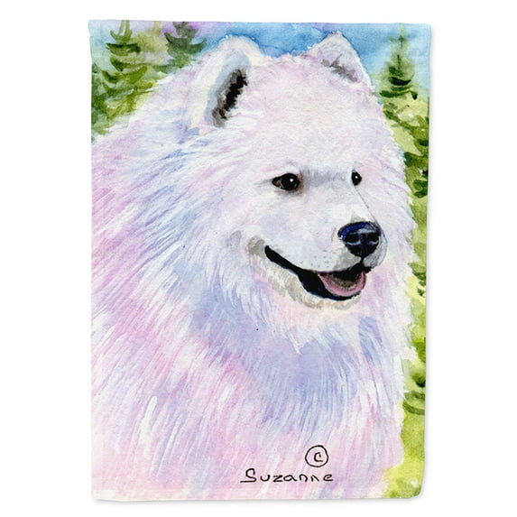 Samoyed Flag Canvas House Size