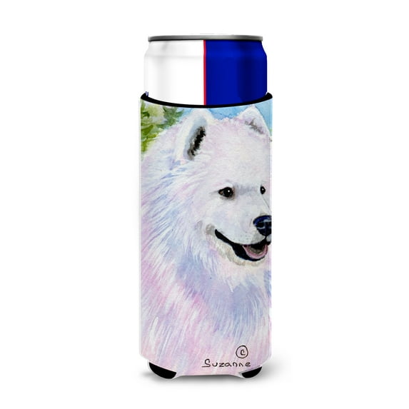 Caroline's Treasures SS8755MUK Samoyed Ultra Hugger for slim cans, Slim Can, multicolor