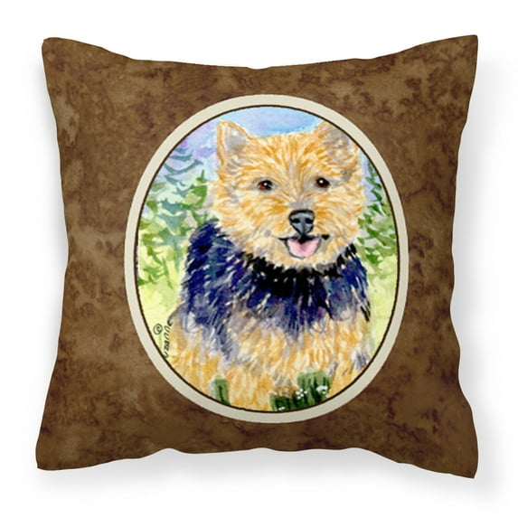 Caroline's Treasures SS8894PW1414 Norwich Terrier Fabric Decorative Pillow, 14Hx14W, multicolor