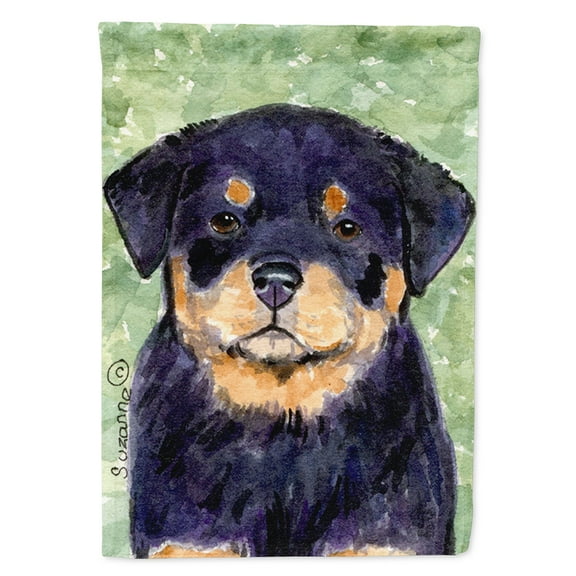 Rottweiler Flag Canvas House Size
