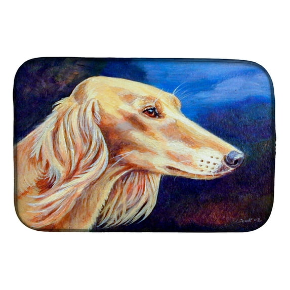 Caroline's Treasures Saluki Dish Drying Mat