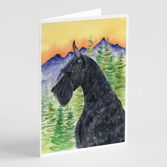 Schnauzer Greeting Cards and Envelopes Pack of 8