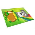 thumbnail image 1 of Caroline's Treasures Schnauzer St. Patrick's Day Glass Cutting Board Large, 1 of 2