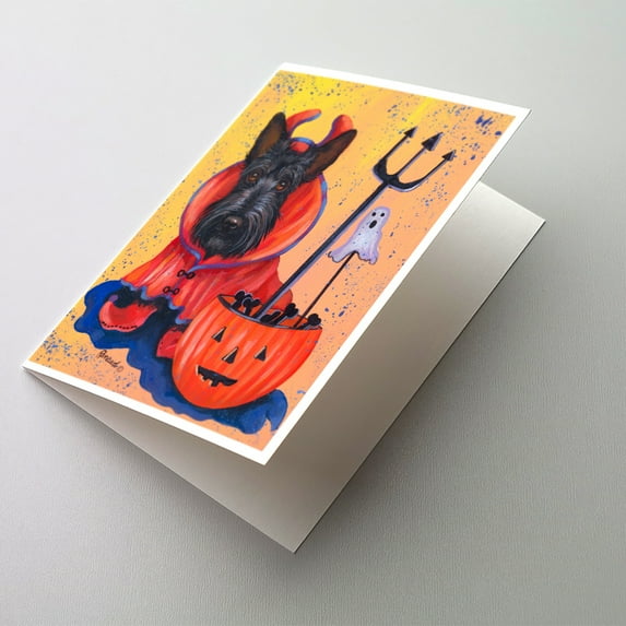 Scottie Boo Hoo Halloween Greeting Cards and Envelopes Pack of 8
