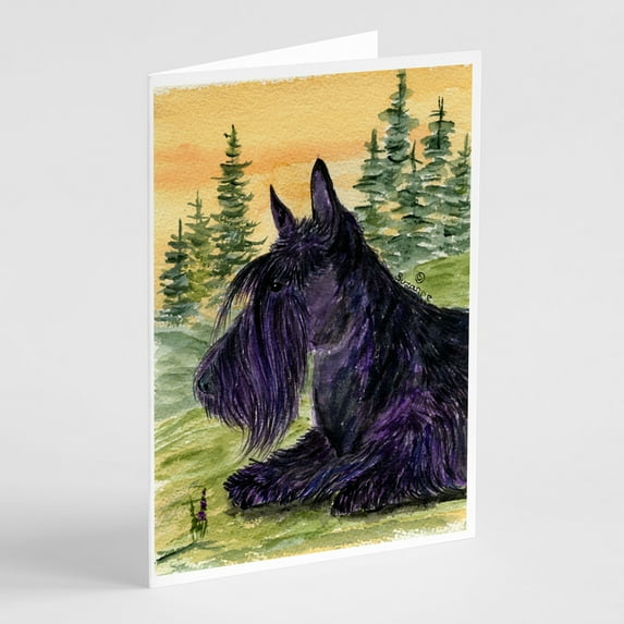 Scottish Terrier Greeting Cards and Envelopes Pack of 8