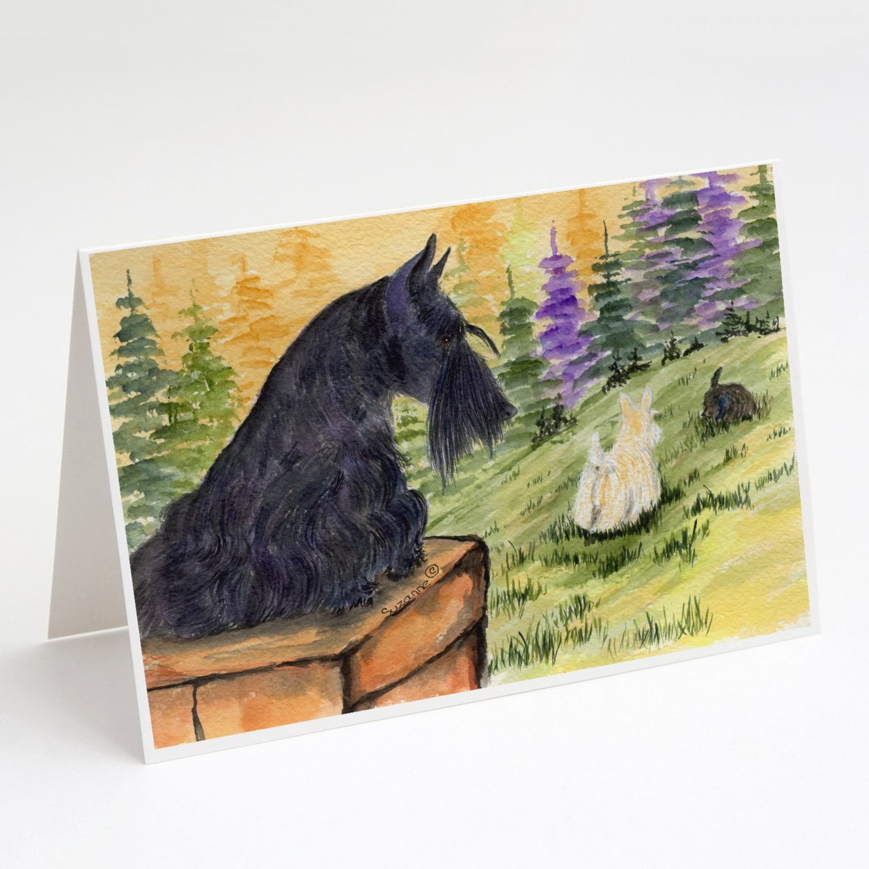 Scottish Terrier Greeting Cards and Envelopes Pack of 8