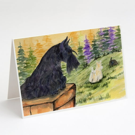 Scottish Terrier Greeting Cards and Envelopes Pack of 8