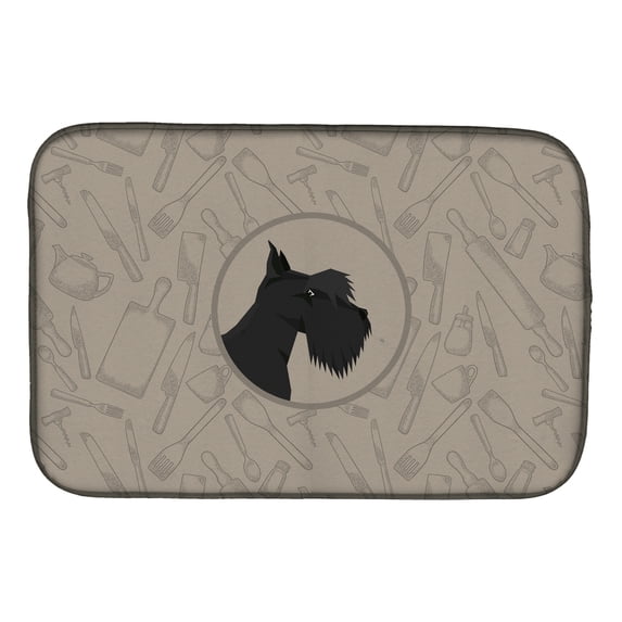 Caroline's Treasures Scottish Terrier In the Kitchen Dish Drying Mat