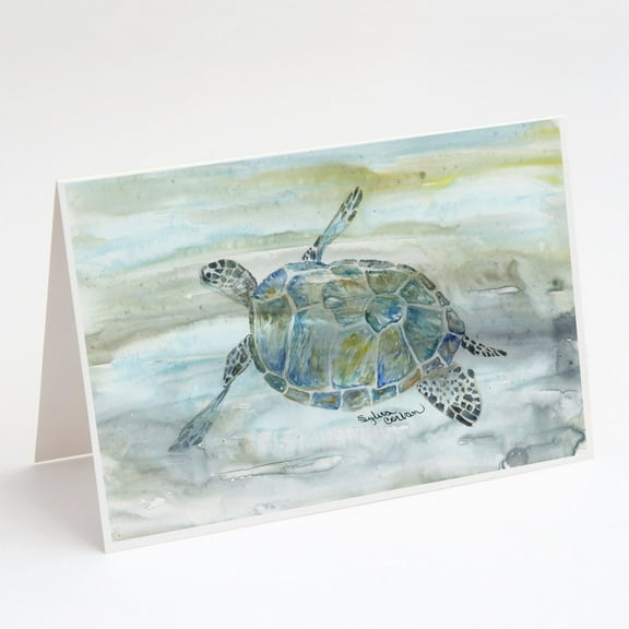 Sea Turtle Watercolor Greeting Cards and Envelopes Pack of 8
