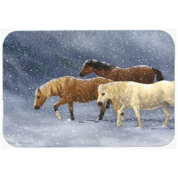 Caroline's Treasures Seeking Shelter Horses Kitchen/Bath Mat