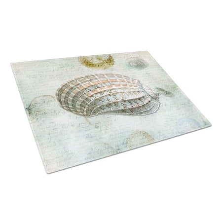Caroline's Treasures Shells Glass Cutting Board Large