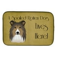 thumbnail image 1 of Caroline's Treasures Sheltie Spoiled Dog Lives Here Dish Drying Mat, 1 of 1