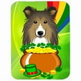 thumbnail image 1 of Caroline's Treasures Sheltie St. Patrick's Day Glass Cutting Board Large, 1 of 2