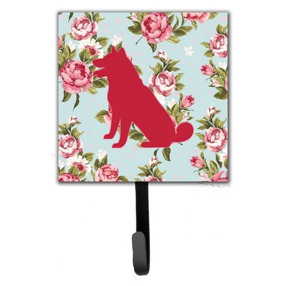Caroline's Treasures Shiba Inu Shabby Elegance Roses Wall Hook