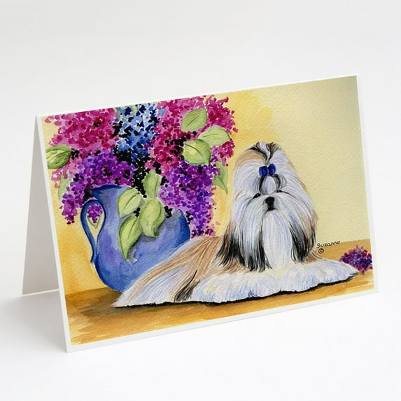 Shih Tzu Greeting Cards and Envelopes Pack of 8