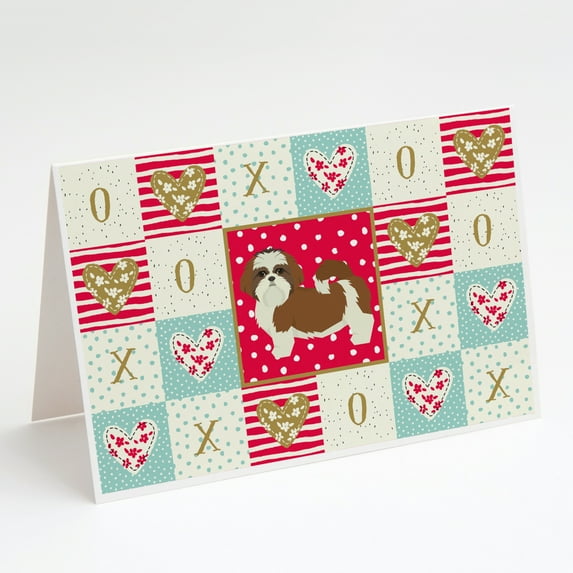 Shih Tzu Love Greeting Cards and Envelopes Pack of 8