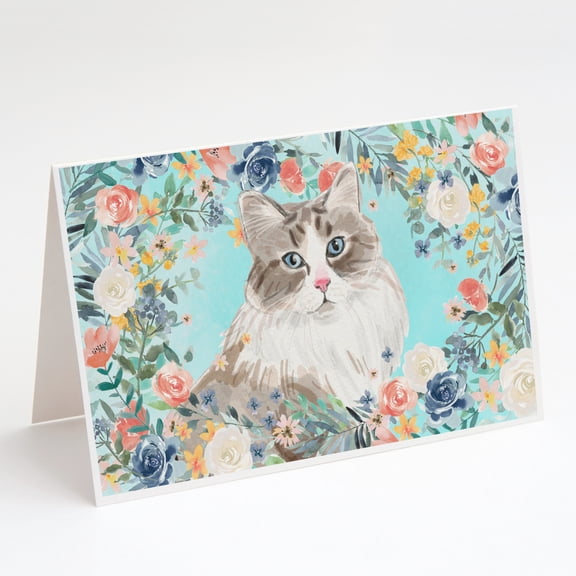 Siberian Spring Flowers Greeting Cards and Envelopes Pack of 8