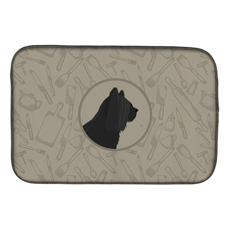 Caroline's Treasures Skye Terrier In the Kitchen Dish Drying Mat