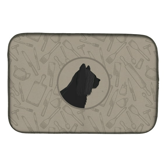 Caroline's Treasures Skye Terrier In the Kitchen Dish Drying Mat