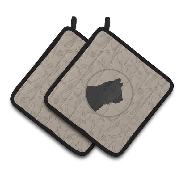 Caroline's Treasures Skye Terrier In the Kitchen Pair of Pot Holders