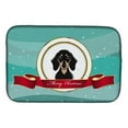 thumbnail image 1 of Caroline's Treasures Smooth Black and Tan Dachshund Merry Christmas Dish Drying Mat, 1 of 7