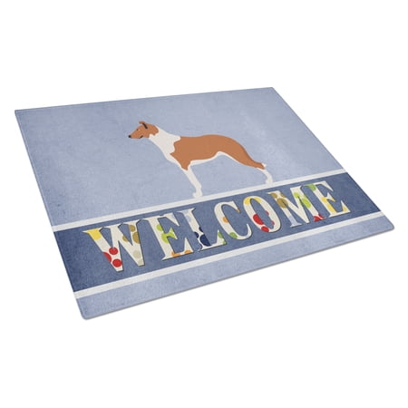 Caroline's Treasures Smooth Collie Welcome Glass Cutting Board Large