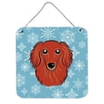 thumbnail image 1 of Carolines Treasures BB1648DS66 Snowflake Longhair Red Dachshund Wall and Door Hanging Prints, 1 of 7