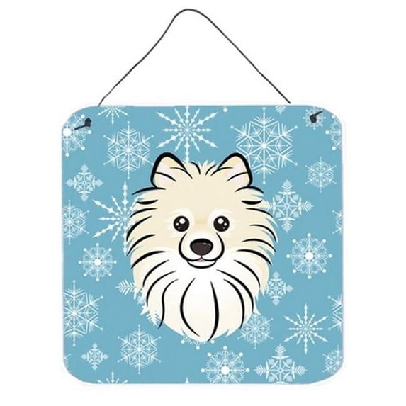 Carolines Treasures BB1641DS66 Snowflake Pomeranian Wall and Door Hanging Prints