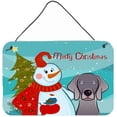 thumbnail image 1 of Carolines Treasures BB1851DS812 Snowman With Weimaraner Wall and Door Hanging Prints, 1 of 7