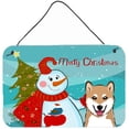 thumbnail image 1 of Carolines Treasures BB1845DS812 Snowman With Shiba Inu Wall and Door Hanging Prints, 1 of 7