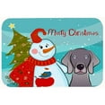 thumbnail image 1 of Snowman with Weimaraner Kitchen or Bath Mat 24x36 BB1851JCMT, 1 of 2