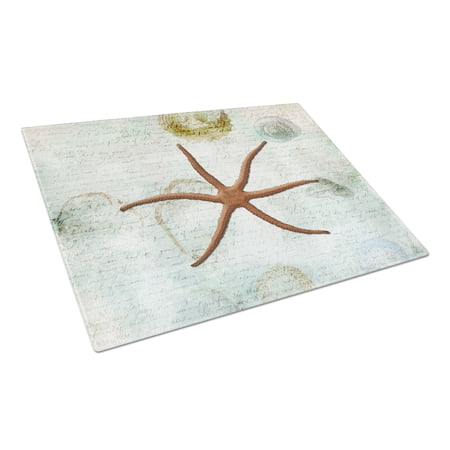 Caroline's Treasures Starfish Glass Cutting Board Large