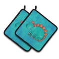 thumbnail image 1 of Caroline's Treasures Stegosaurus Watercolor Pair of Pot Holders, 1 of 3