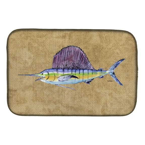 Caroline's Treasures Swordfish Dish Drying Mat