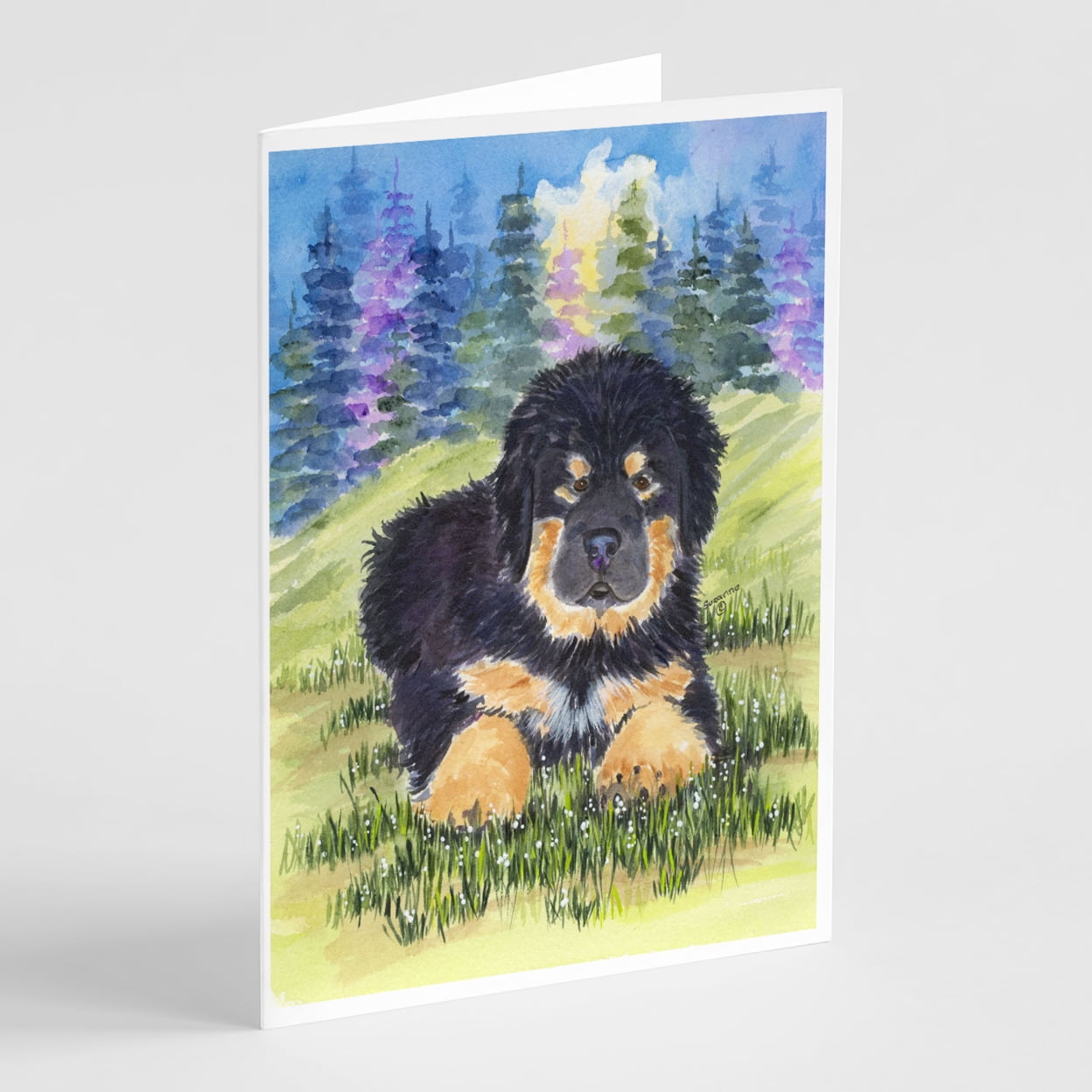 Tibetan Mastiff Greeting Cards and Envelopes Pack of 8