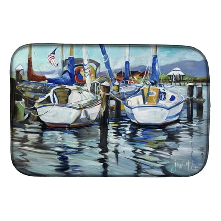 Tourquoise Bay Sailboat Dish Drying Mat