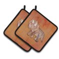 thumbnail image 1 of Caroline's Treasures Triceratops Watercolor Pair of Pot Holders, 1 of 3
