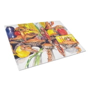 Carolines Treasures Verons and Crabs Glass Cutting Board Large