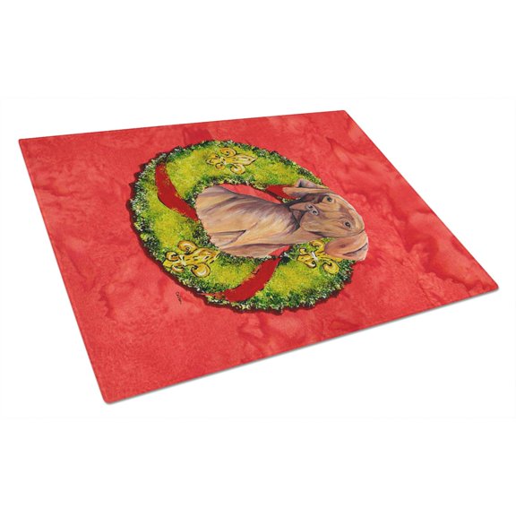 Caroline's Treasures Vizsla Glass Cutting Board Large