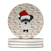 Caroline's Treasures WDK1452RCS4-PARENT Merry Christmas Large Sandstone Coasters Pack of 4, , multicolor