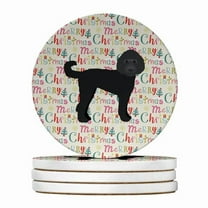 Caroline's Treasures WDK1778RCS4-PARENT Merry Christmas Large Sandstone Coasters Pack of 4, , multicolor