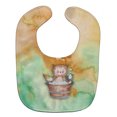 thumbnail image 1 of Caroline's Treasures Watercolor Baby Bib, Owl Bathing, Orange & Green, 1 of 3