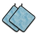 thumbnail image 1 of Caroline's Treasures Watercolor Geometric Cirlce on Blue Pair of Pot Holders, 1 of 3