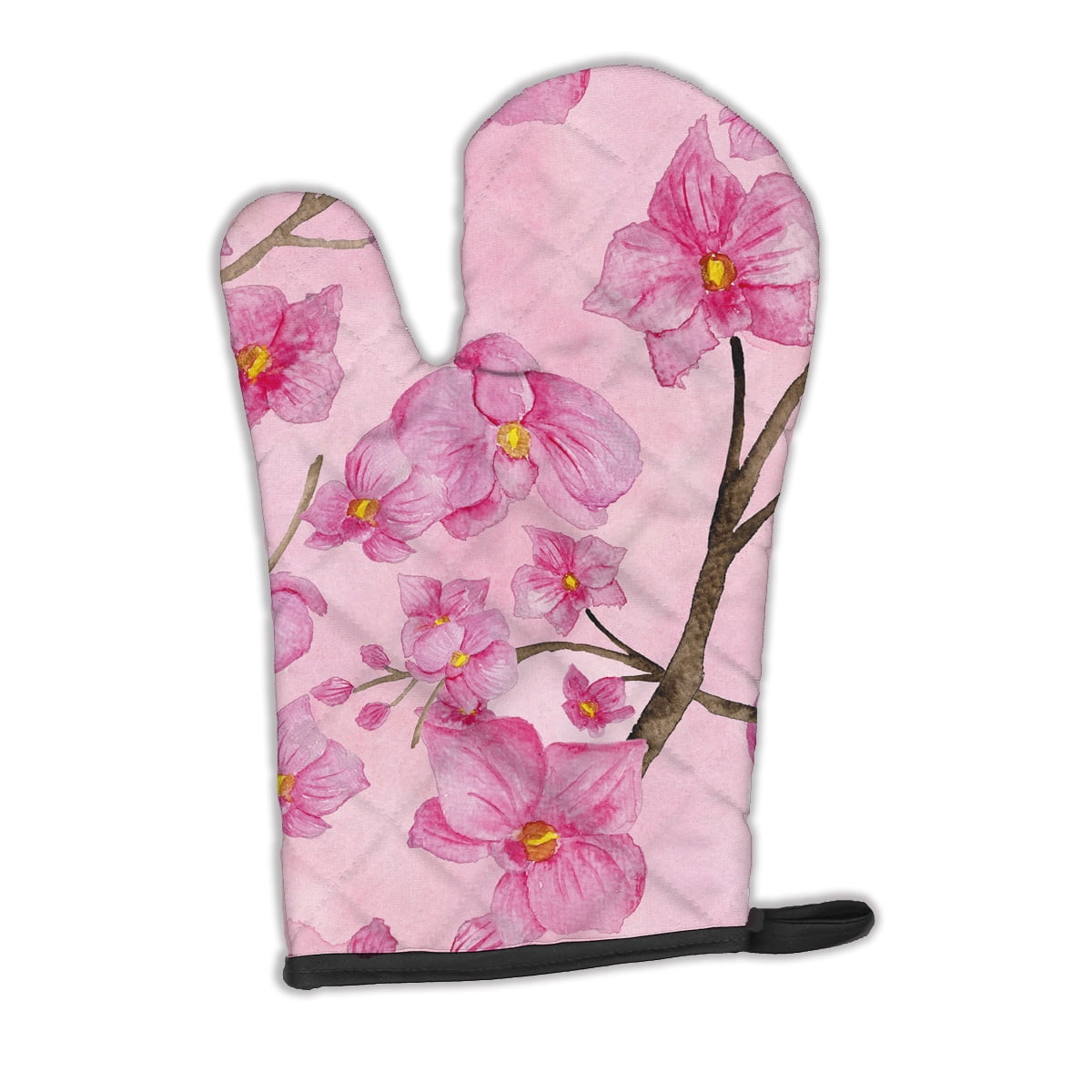 Caroline's Treasures Watercolor Pink Flowers Oven Mitt