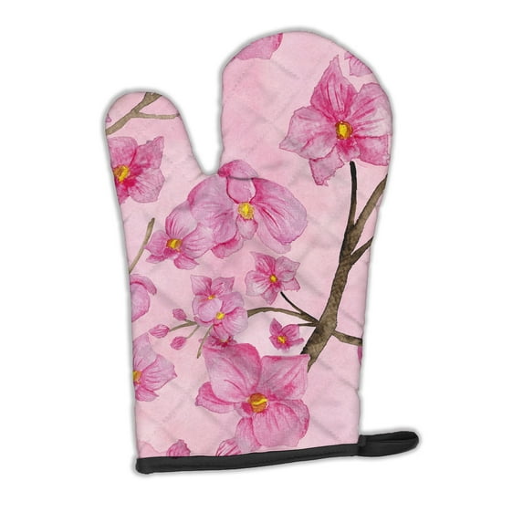 Caroline's Treasures Watercolor Pink Flowers Oven Mitt